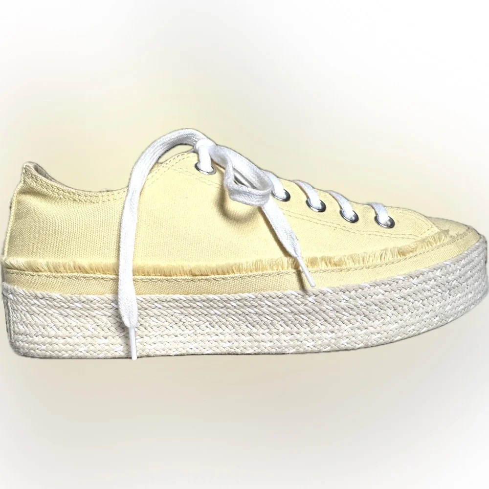 Converse Chuck Taylor Hard to Find All Star Espadrille Sneakers Yellow Size 9.5 - Picture 6 of 16